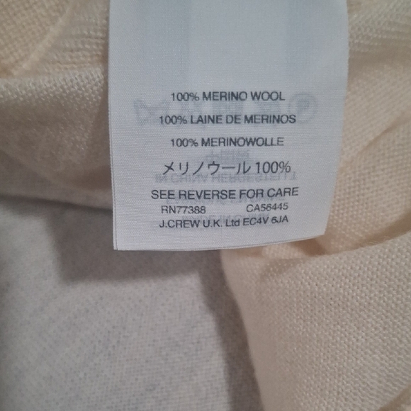 J. Crew Wome's Cream Knit Top Size XS - Picture 8 of 10